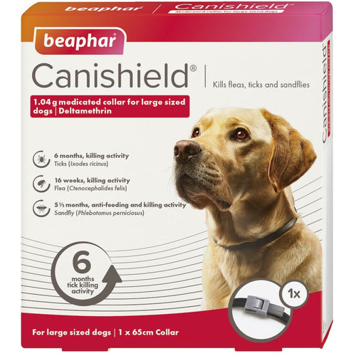 CANISHIELD (Beaphar) Ogrlica za pse, protiv buva i krpelja, L 65cm