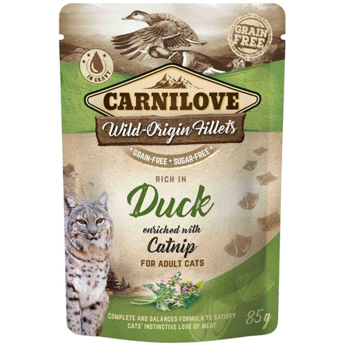 CARNILOVE Cat, fileti s pacetinom obogaceni Catnipom, bez zitarica, 85g