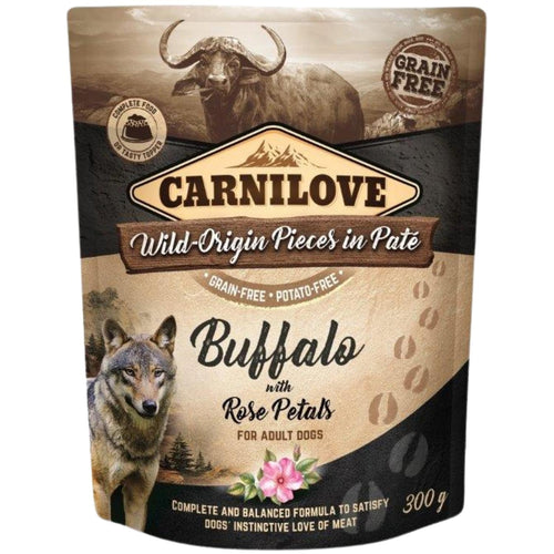 CARNILOVE Dog, pasteta s bivolom i ruzinim laticama, bez zitarica, 300g