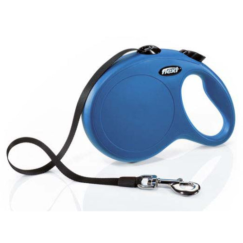 OUTLET FLEXI Povodac za pse sa regulacijom New Classic sa trakom Plavi 5m/do25kg