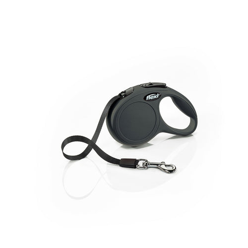 FLEXI Povodac za pse sa regulacijom New Classic Mini sa trakom Crni 3m/ do 12kg