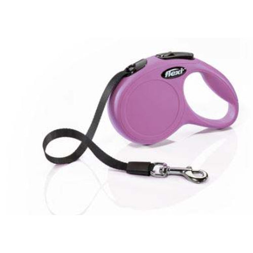 OUTLET FLEXI Povodac za pse sa regulacijom New Classic, traka, Pink 5m/ do 25kg