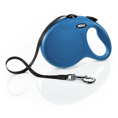FLEXI Povodac za pse sa regulacijom New Classic sa trakom Plavi 8m/ do 50kg