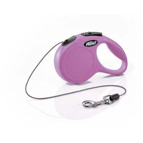 FLEXI Povodac za pse sa regulacijom New Classic Mini sa zicom Pink 3m/ do 8kg