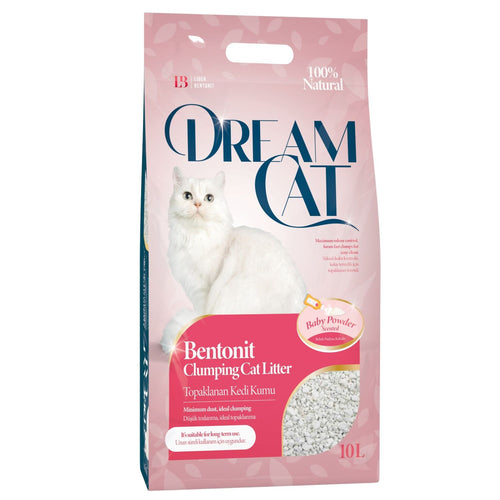 DREAM CAT Baby Powder grudvajuci mineralni posip za macke, s mirisom, 10L