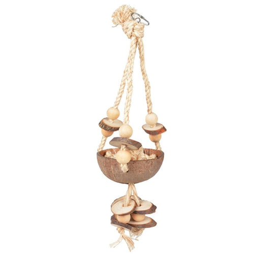DUVO+ Igracka za ptice Coconut jungle swing, 46x15x13cm
