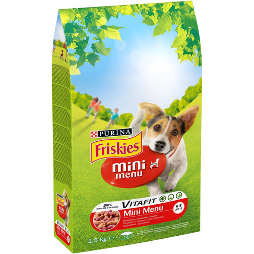 FRISKIES Briketi za pse Adult Mini Menu Govedina i Povrce 1,5kg
