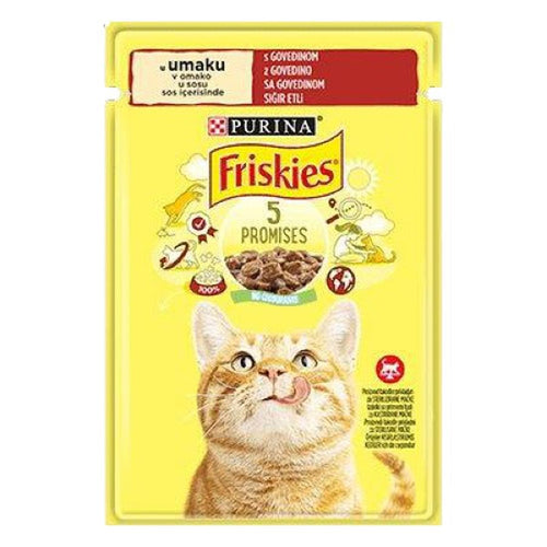 FRISKIES Kesica za macke Adult Govedina u sosu 85g