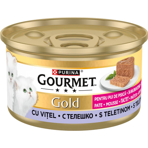 GOURMET Gold JUNIOR Konzerva za macice Teletina pate 85g
