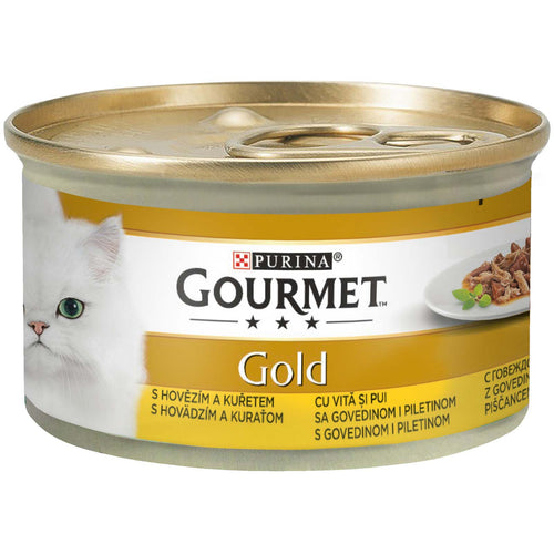 GOURMET Gold Konzerva za macke Govedina i Piletina komadici 85g