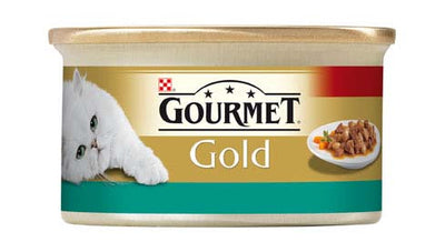 GOURMET Gold Konzerva za macke Losos i Piletina komadici u sosu 85g 
