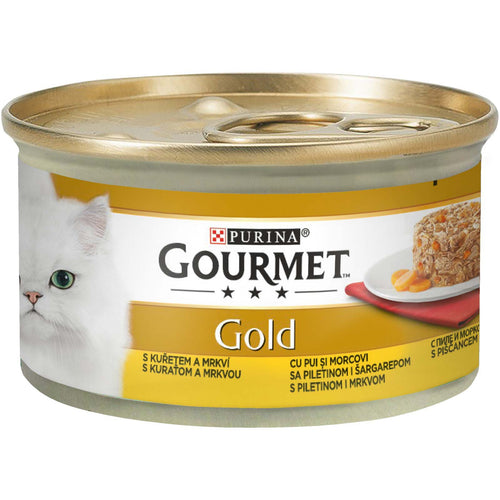 GOURMET Gold Konzerva za macke Piletina i Sargarepa Savoury Cake 85g