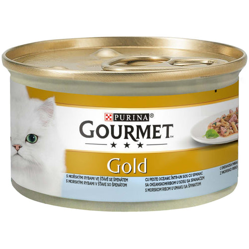 GOURMET Gold Konzerva za macke Riba i Spanac komadici 85g