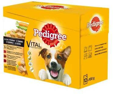 PEDIGREE Multipack za pse Pilet/Goved/Curet/Jagnjetina u sosu 12x100g