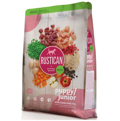 RUSTICAN Mini PUPPY/JUNIOR s jagnjetinom i pirincem, bez glutena