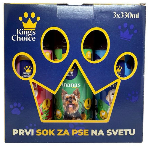 KINGS CHOICE Sok za pse, MIX 3 razlicita ukusa, 0,99ml