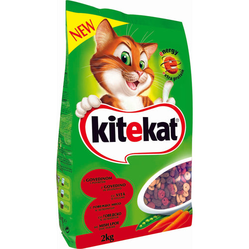 KITEKAT Briketi za macke Govedina i Povrce