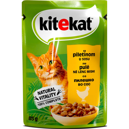 KITEKAT Kesica za macke Piletina u sosu 85g