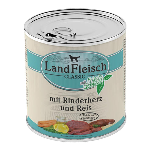 LANDFLEISCH Goveđa srca s pirincem, u pasteti, 800g