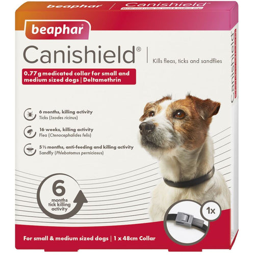 CANISHIELD (Beaphar) Ogrlica za pse, protiv buva i krpelja, S/M 48cm