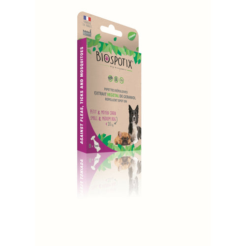 BIOSPOTIX Ampule SpotOn za pse antiparazitske, S/M (do 20kg) 5x1ml