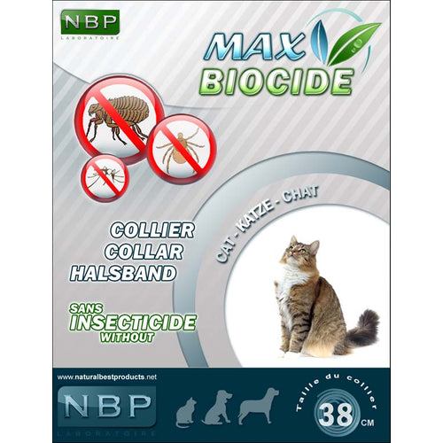 MAX BIOCIDE Ogrlica za macke biljna antiparazitska 42cm