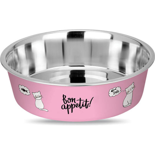 Mr. PET Bonney Cinija BoneAppetit, od nerđajuceg celika, Roze