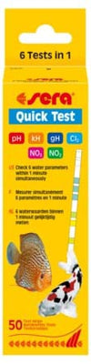 SERA Test Quick pH/kH/gH/NO2/NO3 trake za hemijsku kontrolu vode, 50 listica