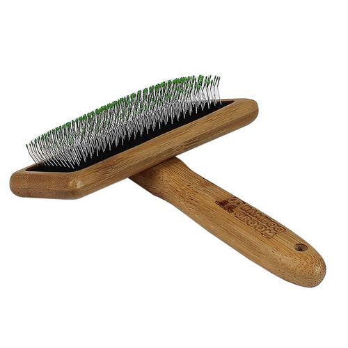 OUTLET BAMBOO GROOM Cetka od bambusa Slicker sa celicnim zasticenim cekinjama