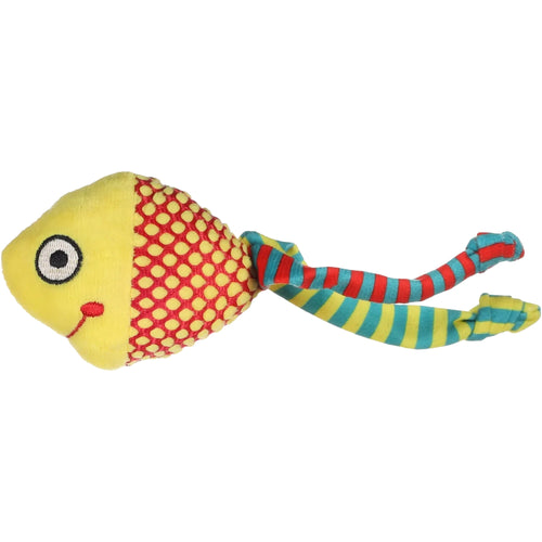 OUTLET FLAMINGO Igracka za macke Raibo Riba plisana, Zuta, 20cm