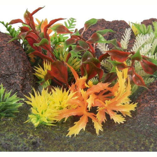 OUTLET FLAMINGO Ukras za akvarijum Stena i Biljka, cetvorougaoni, 42,5x23x9,5cm