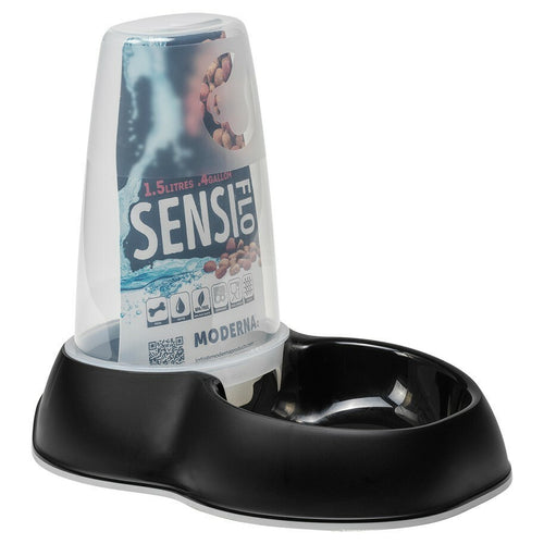 OUTLET MODERNA Hranilica s pojilicom Sensiflo Pet, Crna 1,5L
