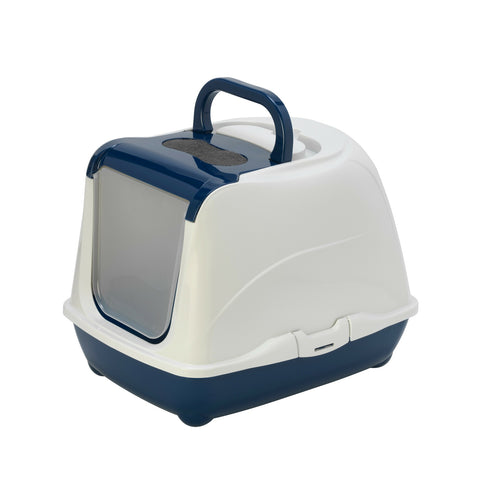OUTLET MODERNA WC za macke Flip Cat zatvoreni Plava Large 39x50x37cm