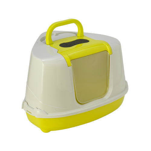 OUTLET MODERNA WC za macke Flip zatvoreni ugaoni Zeleni 56x45x38cm