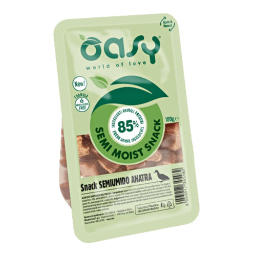 OUTLET OASY Natural Semi Moist, poluvlazna poslastica za pse, s pacetinom, 100g