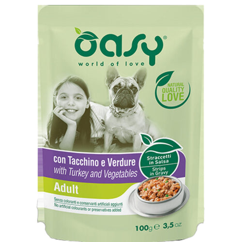 OUTLET OASY Strips In Gravy Kesica za pse s Curetinom i povrcem, 100g