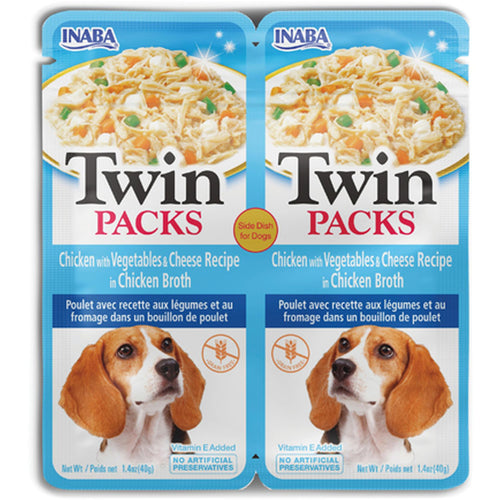 OUTLET TWIN Packs za pse komadi piletine s povrcem i sirom u pilecem zeleu 2x40g