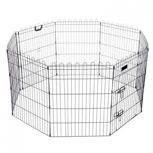 PAWISE Ograda za kunice metalna, 8 elemenata, 57x61cm