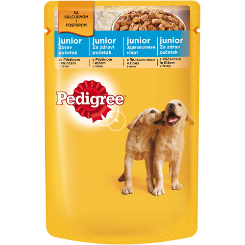 PEDIGREE Kesica za stenad JUNIOR Piletina u zeleu 100g