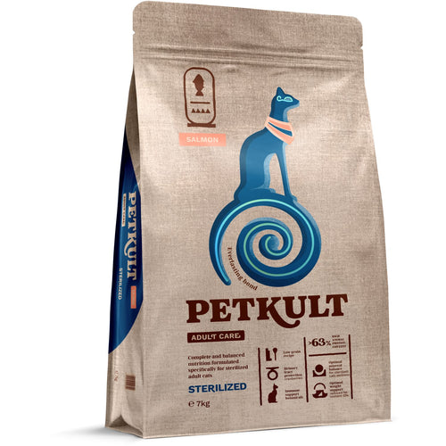 PETKULT Adult Care Sterilised, s lososom, bez zitarica, 7kg
