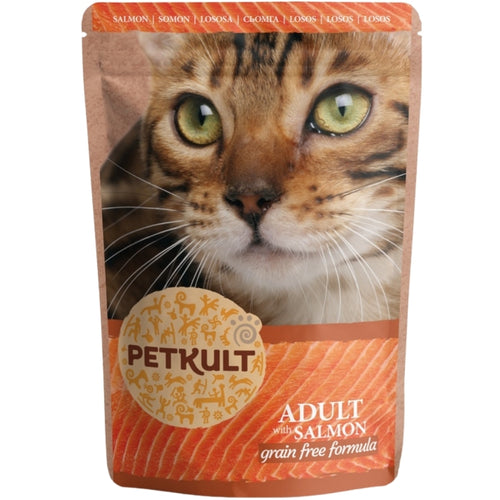 PETKULT kesica s mesnim komadicima, losos, bez zitarica, 100g
