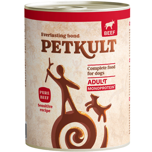 PETKULT mesni komadici, Monoprotein Sensitive govedina, bez zitarica, 800g