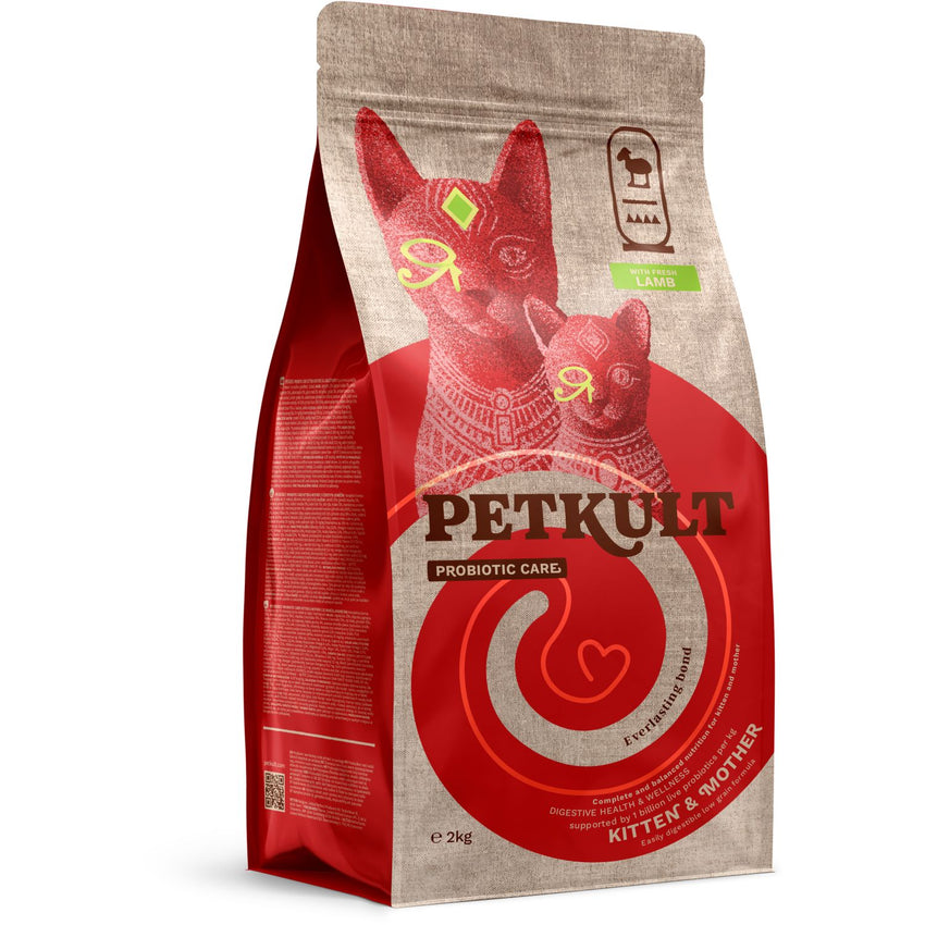 PETKULT Probiotic Care KITTEN & MOTHER, sa svezom jagnjetinom, 2kg