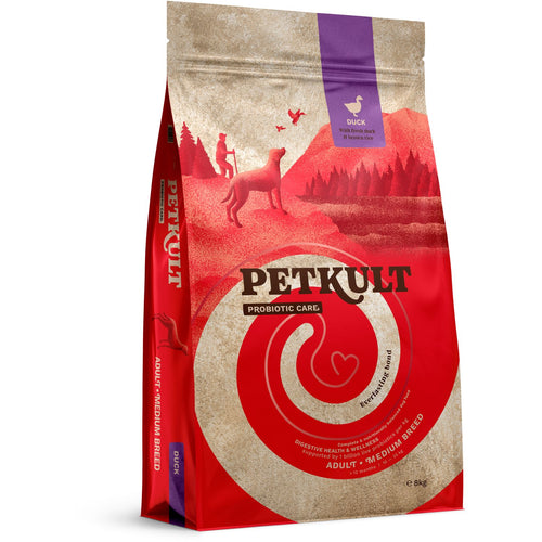 PETKULT Probiotics, pacetina s pirincem, Adult Medium, 8kg