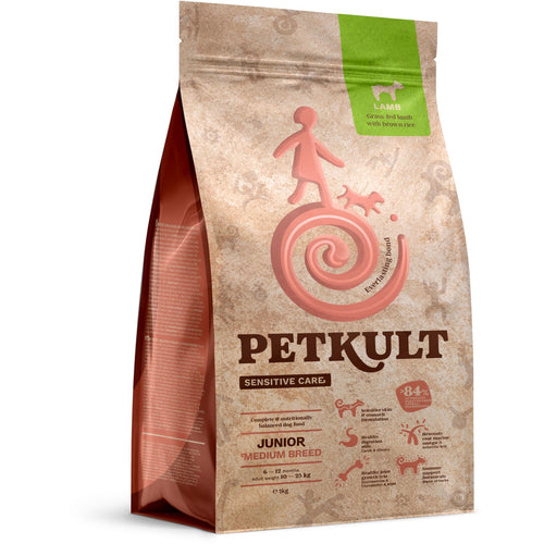 PETKULT Sensitive, jagnjetina s pirincem, JUNIOR Medium