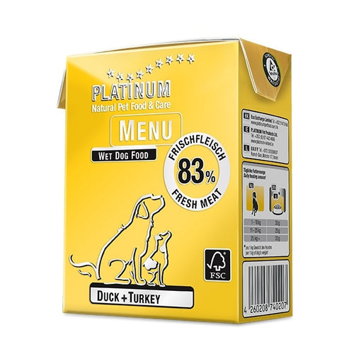 PLATINUM Dog Menu Pacetina i Curetina 375 g