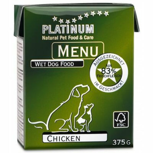 PLATINUM Dog Menu Piletina 375 g