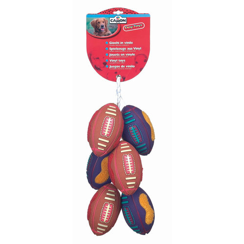 CAMON Igracka za pse Lopta Ragbi, vinil/plis 19cm, raznih boja