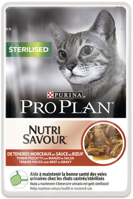 PRO PLAN Nutri Savour Cat Sterilised, s govedinom, 85g