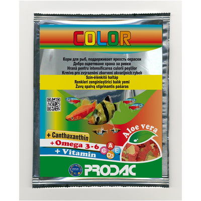 PRODAC Color flakes, hrana u listicima za  tropske ribice, 12g